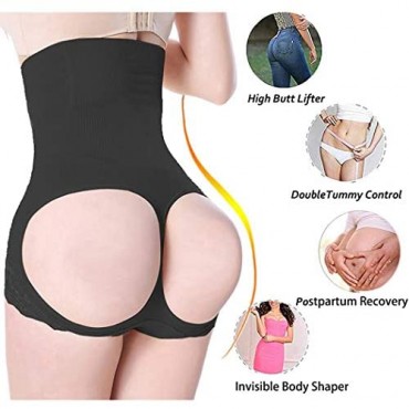 FLORATA Women Butt Lifter Shorts Tummy Control Shapewear Panties Booty Lifting Leggings High Waist Trainer Body Shaper