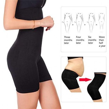 HAZAZEA Women Waist Bodysuit-Elastic Tummy Control Panties-Seamless Body Shaper Shorts-High Waisted Shape wear