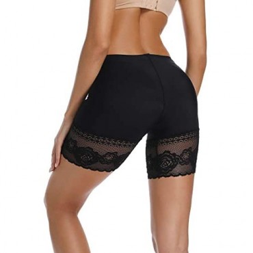 Joyshaper Slip Shorts for Under Dresses Women Elastic Anti Chafing Underwear Lace Slip Yoga Biker Shorts Boxer Briefs