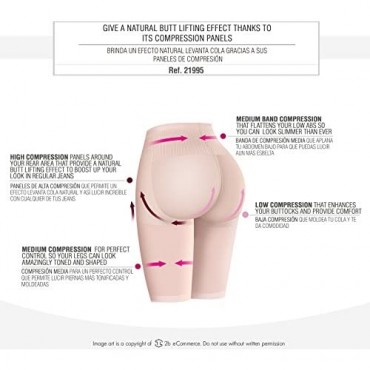 LT.ROSE 21995 Butt Lifter Capri Thigh Shapewear | Fajas Colombianas Levanta Cola