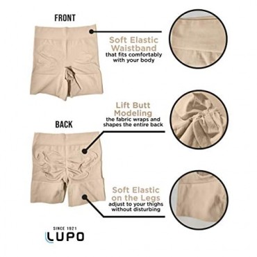 Lupo Women’s Short Skin Shapewear High Compression with Lace Casual for Everyday Use
