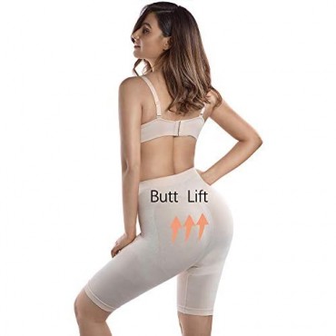 +MD Womens Thigh Slimmer Shapewear Breathable Tummy Control Panties Seamless High Waist Body Shaper