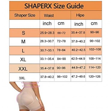 OAHOO Women's Shapewear Tummy Control Butt Lifter Panties High Waisted Body Shaper Shorts for Waist Trainer Thigh Slimmer