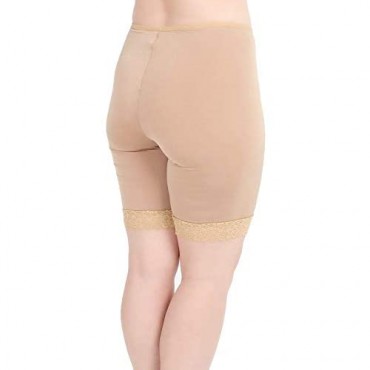 Undersummers Womens Slip Shorts Prevent Thigh Chafing Stay-Put Full Coverage (Small - Plus 5X)