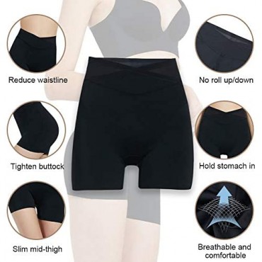 Vvarschi Shapewear Shorts for Women Tummy Control Thigh Slimmer Hi-Wasit Shaper