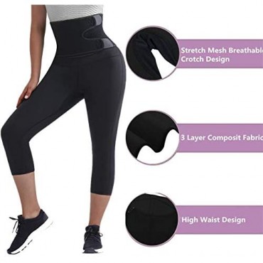YOUCOO Women Sauna Thigh Slimmer Pants Waist Trainer for Weight Loss Body Shaper