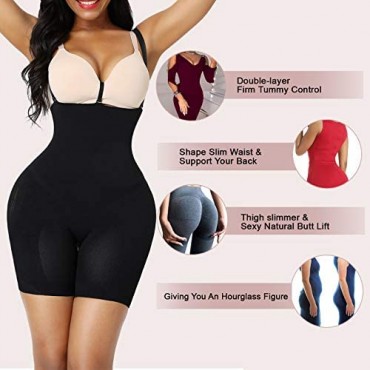 CINDYLOVER Butt Lifter Body Shaper for Women Double Tummy Control Hi-Waist Seamless Shapewear Thigh Slimmer