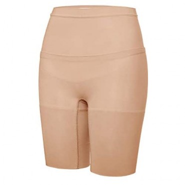 DELIMIRA Women's Plus Size High Waist Control Panties Shapewear Thigh Slimmer