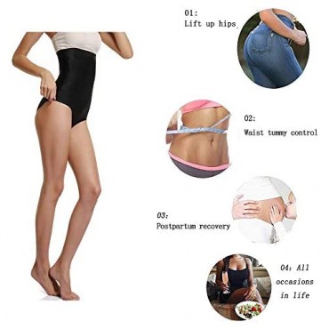 DREAM SLIM Women's High-Waist Seamless Body Shaper Briefs Firm Tummy Control Slimming Shapewear Panties Girdle Underwear