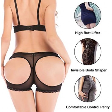 FOCUSSEXY Women Butt Lifter Tummy Control Shapewear Panty Boyshort Underwear