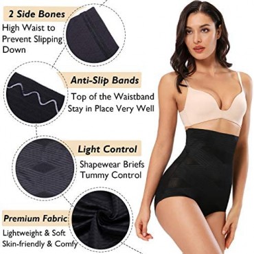 High Waist Shapewear Panties for Women Under Dress Tummy Control Seamless Briefs Underwear Body Shaper