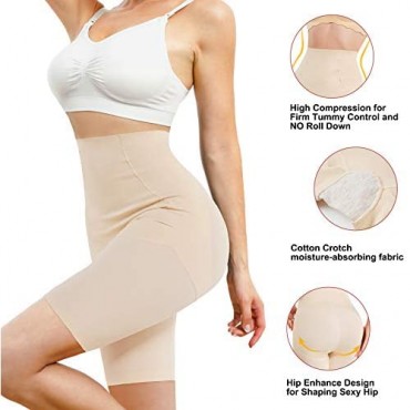 Irisnaya Women Body Shaper Short Tummy Control Shapewear Panties High Waist Butt Lifter Hip Enhancer Seamless Thigh Slimmer