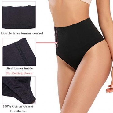Joyshaper Thong Shapewear for Women Tummy Control Panties Seamless High Waisted Body Shaper Thong Underwear Slim Butt Lifter