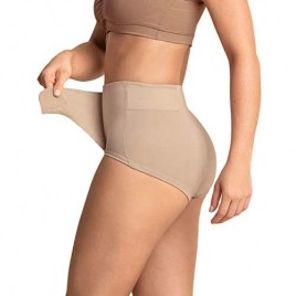 Leonisa Postpartum Underwear for Women - C-Section High Waist Girdle Panty with Adjustabe Belly Wrap