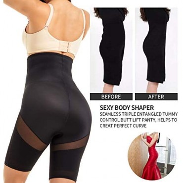 MOVWIN Tummy Control Body Shaper Shorts - High Waist Thigh Slimmer Panties Shapewear