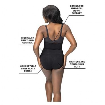 ROBERT MATTHEW Radiance Womens Shapewear Briefs Tummy Control High-Waist Brief Panty Slimming Body Shaper Bodysuit