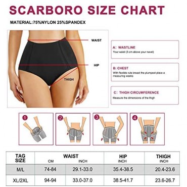 SCARBORO Thong Shapewear Briefs for Women Tummy Control Panties Butt Lifter Waist Trainer Girdle Body Shaper Shorts Underwear