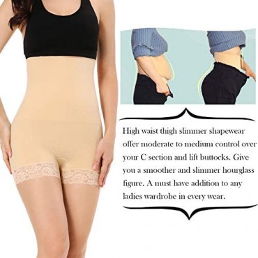 Womens Shapewear Shorts Tummy Control High Waist Panty Thigh Slimmer for Under Dresses