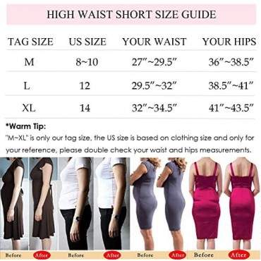 Womens Shapewear Shorts Tummy Control High Waist Panty Thigh Slimmer for Under Dresses