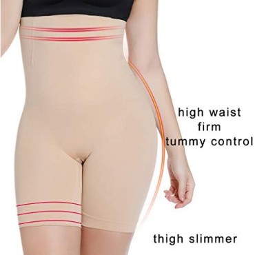 WOWENY High Waist Tummy Control Shapewear Brief Seamless Thigh Slimmer JW1314