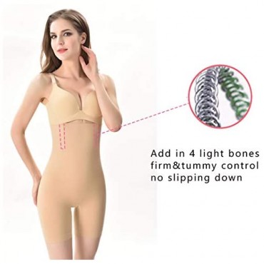 WOWENY High Waist Tummy Control Shapewear Brief Seamless Thigh Slimmer JW1314