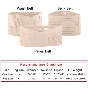 3 in 1 Postpartum Belly Wrap Women C Section Girdle Belt Post Partum Support Recovery Band Black
