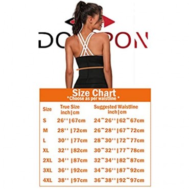 DOISPON Waist Trainer for Women Neoprene Sauna Sweat Band Wrap Corset Body Shaper for Gym Workout Tummy Control -4XL: 38'' Suggest Waistline 36~38''