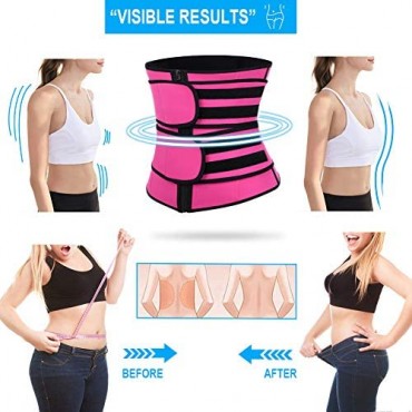FEDNON Women's Waist Trainer Corset Tummy Control Sauna Belt Hourglass Shaper Compression Weight Loss Body Shaper