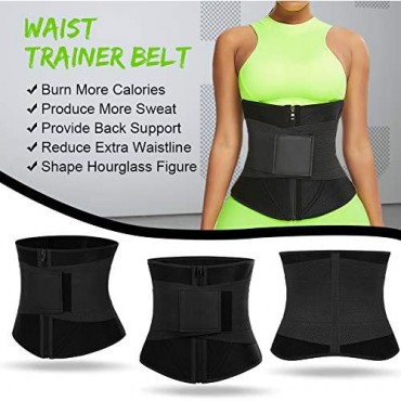 FeelinGirl Women Waist Trainer Belt Tummy Control Waist Cincher Trimmer Sauna Sweat Workout Girdle Slim Belly Band