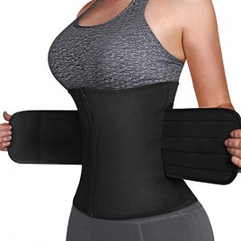 Fitreno Corset Waist Trainer for Women Sweat Band Waist Trimmer Belt for Body Shaping