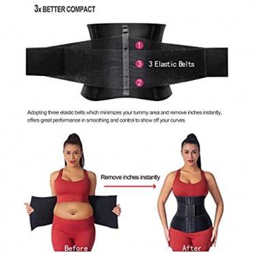 HOPLYNN Sweat Waist Trainer Corset for Women Weight Loss Trimmer Belts Plus Size Neoprene 3X Better Compact Sweat Waist Band Shaper Cincher Trainer