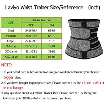 Laviyo Waist Trainer for Women Weight Loss Everyday Wear Sauna Cinchers Trainer Corset Trimmer Belt Body Shaper Sport Girdle with Zipper