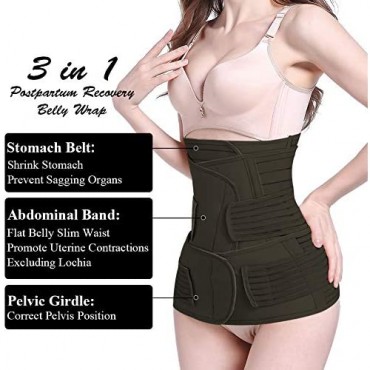 lifecolor 3 in 1 Postpartum Belly Wrap Belly Girdle Support Recovery Waist Pelvis Belt Body Shaper Postnatal Shapewear