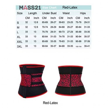 MASS21 Womens Waist Trainer Steel Boned Corset Body Weight Waist Cincher Corset Leopard Print