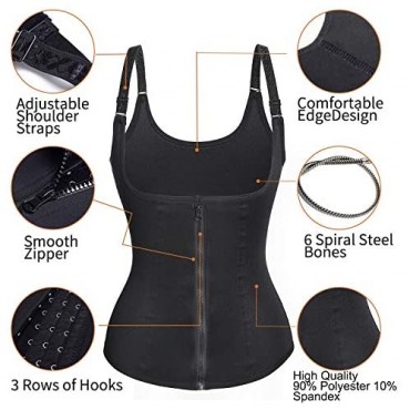 No/brand Women Waist Trainer Corset Zipper Vest Body Shaper Cincher Tummy Control