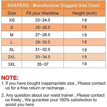SHAPERX Womens Waist Trainer for Weight Loss Latex Steel Boned Corset Cincher Shaper