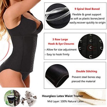 Silinggy Womens Waist Trainer Corset for Weight Loss Sport Workout Body Shaper Trimmer