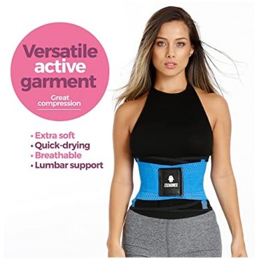 TECNOMED Waist Trainer Belt Corset Body Shaper Belly Wrap Trimmer Slimmer Compression Band for Weight Loss Workout Fitness