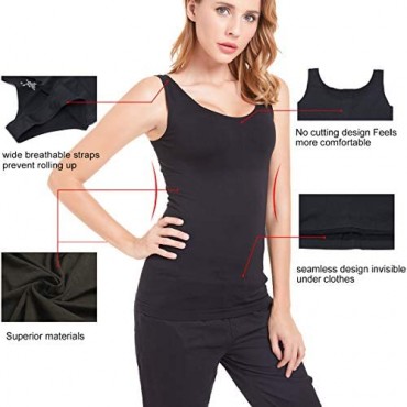 Bulking Women’s Shapewear Tank Tops Slimming Camisole Compression top with Firm Tummy Control