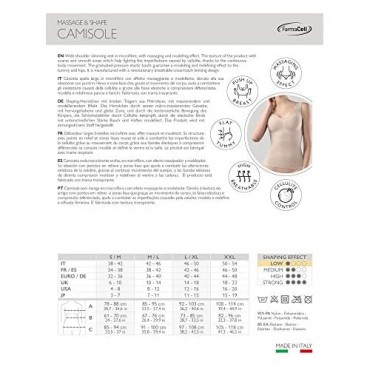 Farmacell 342 Women's Push-up Anti-Cellulite Control Vest 100% Made in Italy