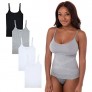 F.I.T. by René Rofé Tummy Waist Control Shapewear Camisoles Tank Top 4 Pack Body Shaping Super Soft Breathable Cami