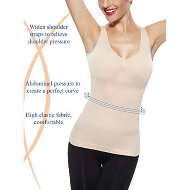KHAYA Women's Tank Top Basic Layer Shapewear Firm Slim Smooth Camisole
