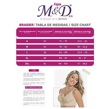 M&D Breast Augmentation Bra Post Surgery | Faja Colombianas Bra
