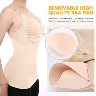+MD Womens Target Shapewear Tank Top Camisole Tummy Control Body Shaper Compression Shirt for Sports