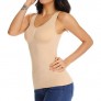 Shapewear Tank Top for Women Tummy Control with Built-in Bra Basic Camisole Slimming Cami Vest Beige