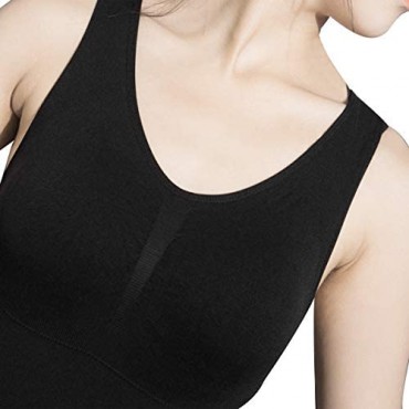 SJINC Women's Cami Shaper Tummy Control Padded Seamless Long Compression Tank Top