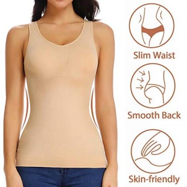 Tummy Control Camisole for Women Shapewear Tank Tops with Built in Bra Slimming Compression Top Vest