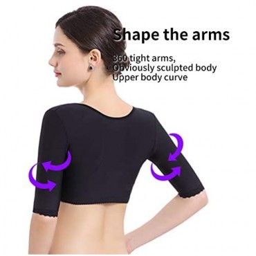 Women Upper Arm Shaper Post Surgical Slimmer Compression Sleeves Corrector Tops Shapewear