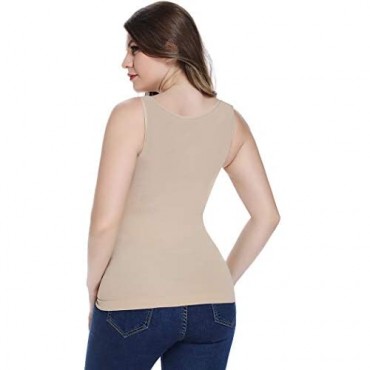 Women's Cami Shaper with Built in Bra Tummy Control Camisole Tank Top Underskirts Shapewear Body Shaper