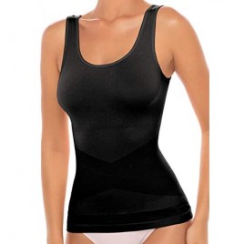 Women's Comfy Smoothing Seamless Tummy Control Compression Shaping Tank Top Womens Body Shaping Shapewear